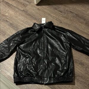 NWT Black Faux Leather Jacket